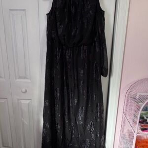 Jessica London Black Embroidered Dress